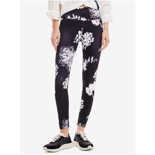 Desigual White and Black Women Patterned Leggings Agnes - Women Cene