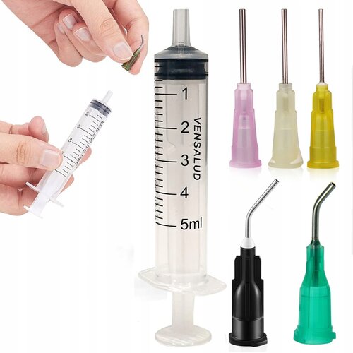 Rosfix DOZIRNA BRIZGA 5ML LUER-LOCK + KOMPLET 5 IGEL; ZA TEKOČE LEPILO LUBRIKANTNI GEL, (22016898) Cene