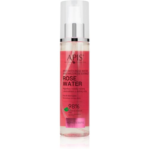 Apis Natural Cosmetics Rose Water meglica za obraz z vrtnično vodo 150 ml Slike