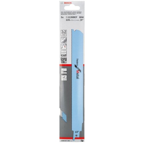 Bosch list univerzalne testere S 1126 BEF Heavy for Metal - pakovanje 5 komada - 2608657395 Cene