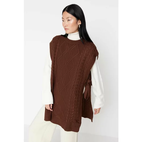 Trendyol Sweater - Brown - Relaxed fit
