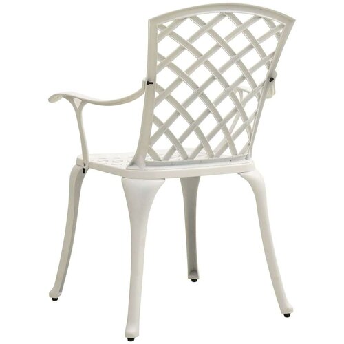  5-dijelni bistro set od lijevanog aluminija bijeli Slike