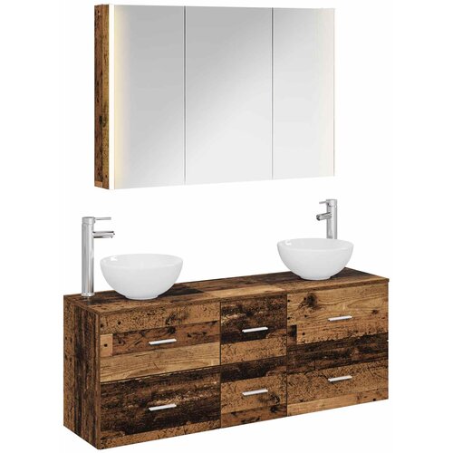  Set namje&scaron;taja za kupaonicu 4 pcs Staro drvo Cijene
