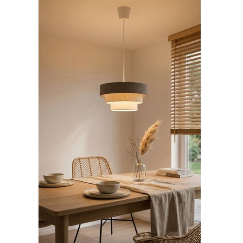  Brilagi - Visilica na sajli LUNETA 1xE27/60W/230V prečnik 40 cm siva/krem/bela Slike