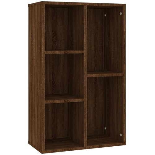 Maison Chic Knjižna omara - Knjižni regal rjavi hrast 50x25x80 cm inženirski les, (21724804) Slike