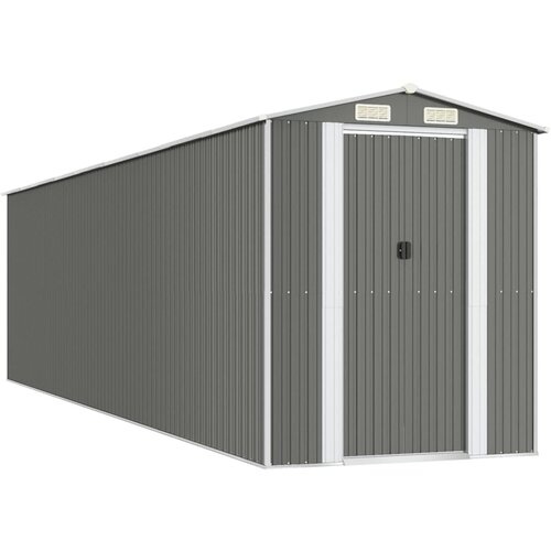 VidaXL Vrtna lopa svetlo siva 192x772x223 cm pocinkano jeklo, (20958821) Slike