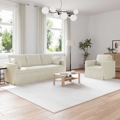  Set sofe 2 pcs Krema 198 x 78 x 80 cm Baršun Cene
