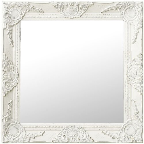 vidaXL Zidno ogledalo u baroknom stilu 50 x 50 cm bijelo Cijene