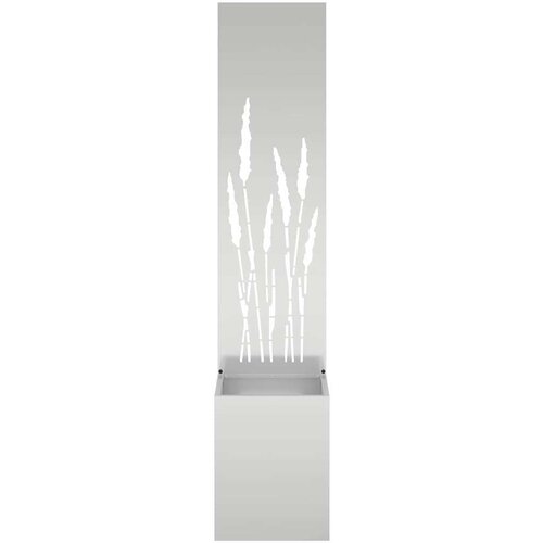 VidaXL Vrtni Sadič s Dekorativnom Pločom Srebrno 32 x 140 cm Slike