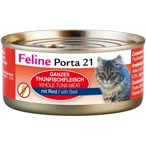 Porta Feline 21 ekonomično pakiranje 24 x 156 g - Tuna s govedinom