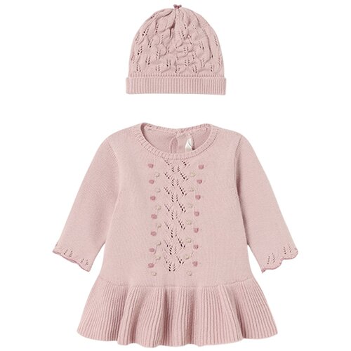 Mayoral komplet 2v1 (oblekica, kapica) sugar pink Cene