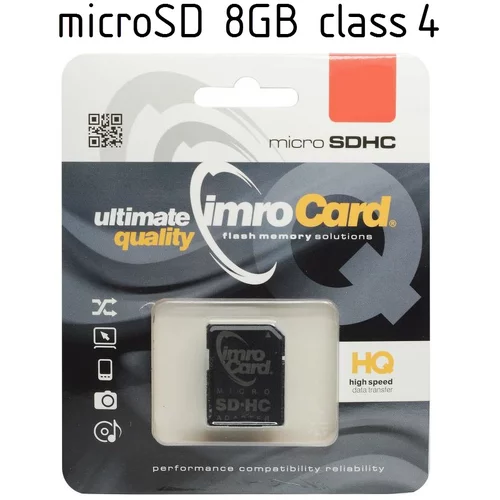  Spominska kartica 8GB Imro microSD class 4 + adapter