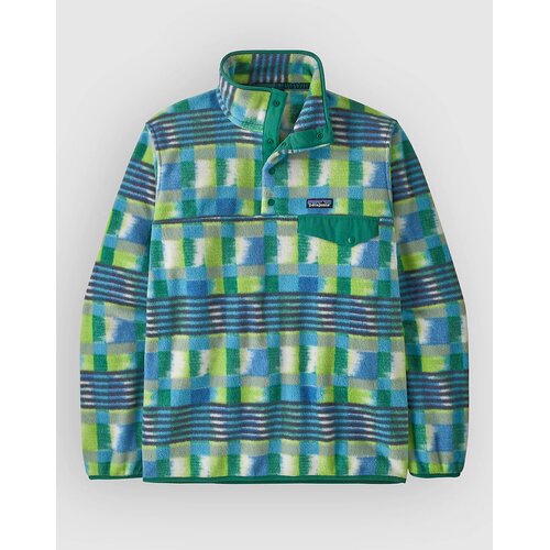 Patagonia LW Synch Snap-T Half-Zip Pulover iz flisa painted lines / shore blue Slike