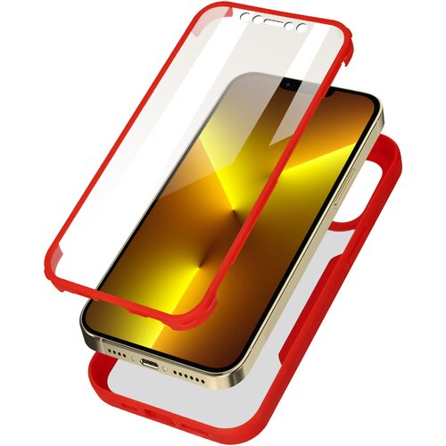 AVIZAR Ovitek iPhone 13 Pro Max, zadnji del iz pleksiglasa z Rdec obrobo, (20616249) Slike