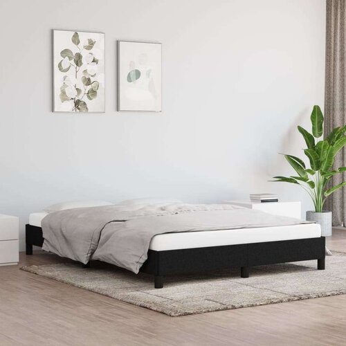  Posteljni okvir črn 140x190 cm blago, (20723537) Slike