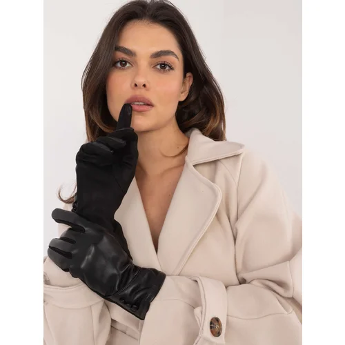 Fashionhunters Black elegant women's gloves