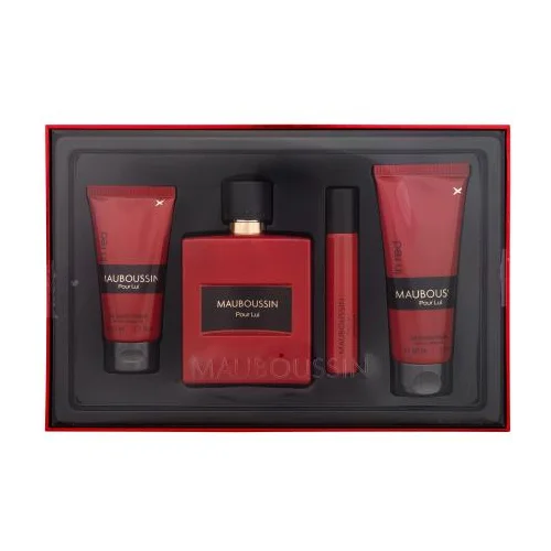 Mauboussin Pour Lui In Red Set parfemska voda 100 ml + gel za tuširanje 90 ml + parfemska voda 20 ml + gel za tuširanje 50 ml za moške