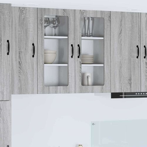  Stenska kuhinjska omarica 2 pcs Siva Sonoma 40 x 31 x 80 cm Cene