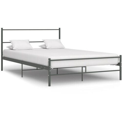 VidaXL Posteljni okvir siv kovinski 120x200 cm, (20606277) Slike