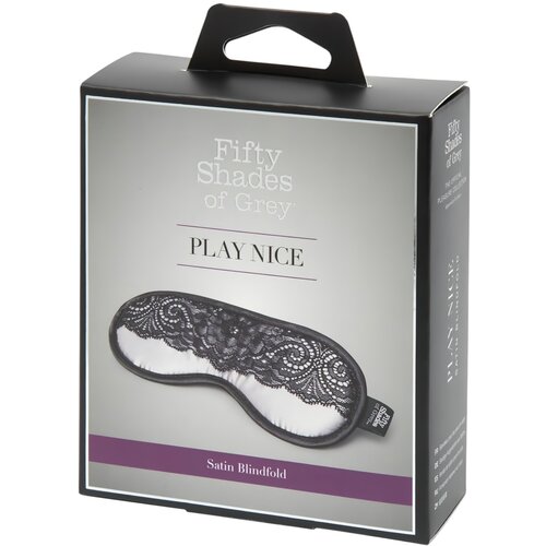 Fifty Shades of Grey satenasta maska za oči s čipkom - Play Nice Cene