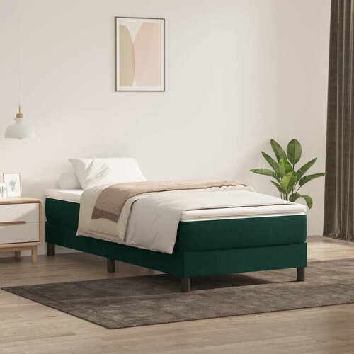 Box Spring krevet bez madracem tamnozeleni 80x220 cm bar&scaron;un Cijene