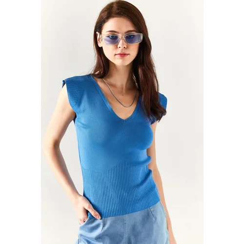 Olalook Blouse - Blue - Slim fit