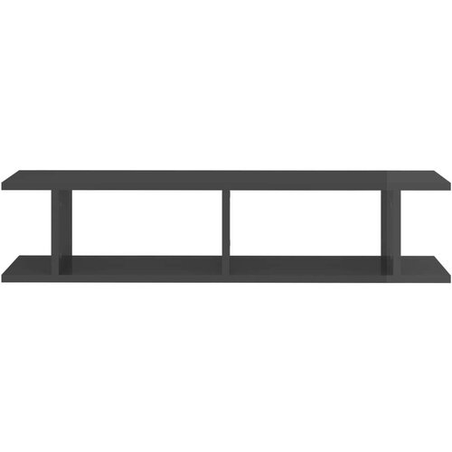 vidaXL zidne police 2 kom visoki sjaj sive 90 x 18 x 20 cm od iverice Cijene