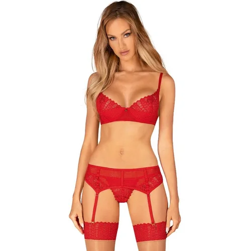 Obsessive INGRIDIA THREE PIECES RED XL/XXL