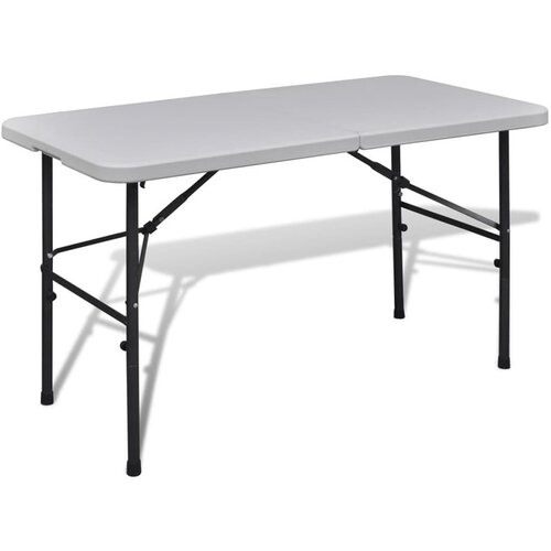  Zložljiva vrtna miza 122 cm HDPE bele barve Cene