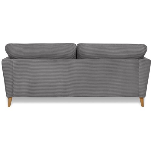 Scandic Temno siva sedežna garnitura iz rebrastega žameta 206 cm Paris &amp;ndash; Slike