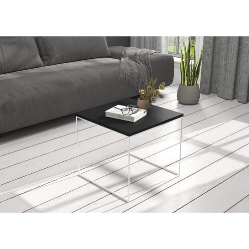 ADRK Moderna kavna mizica ELENA 50x50 - BELA-�RNA Cene