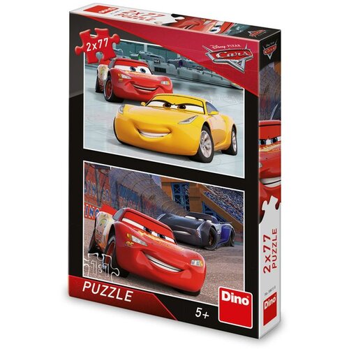 Dino Cars 3: Trkači, puzzle set 2x77 delova Cene