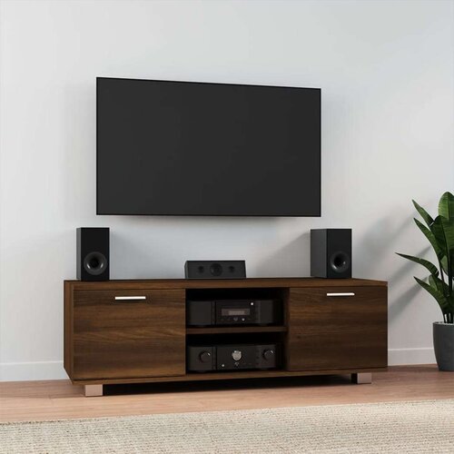 TV omarica rjavi hrast 120x40,5x35 cm inženirski les Cene