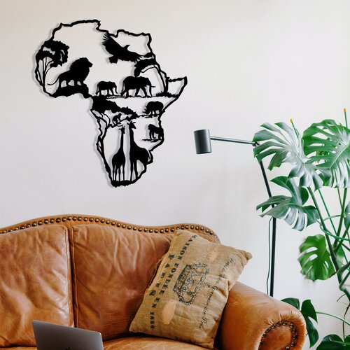 Atelier Del Sofa Zidna dekoracija African 2, 52x57 cm, 1,2 mm, Crna Cene
