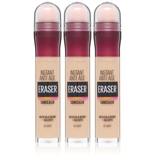 Maybelline Instant Anti Age Eraser tekoči korektor z aplikatorjem z gobico ugodno pakiranje odtenek 01 Light Slike