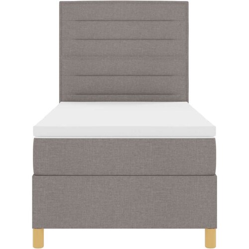  Krevet s kutijom za opruge s madracem taupe 80x200 cm tkanina Slike
