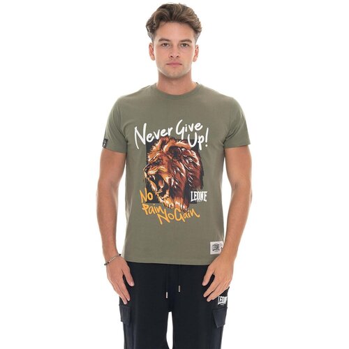 Leone 1947 Majice s kratkimi rokavi Man T-Shirt Short Sleeves Graphics Kaki Cene
