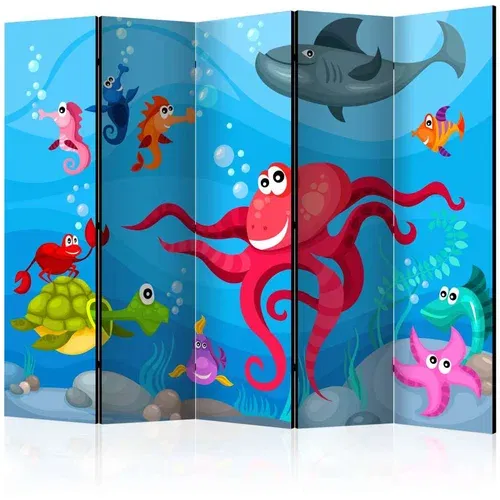  Paravan u 5 dijelova - Octopus and shark II [Room Dividers] 225x172