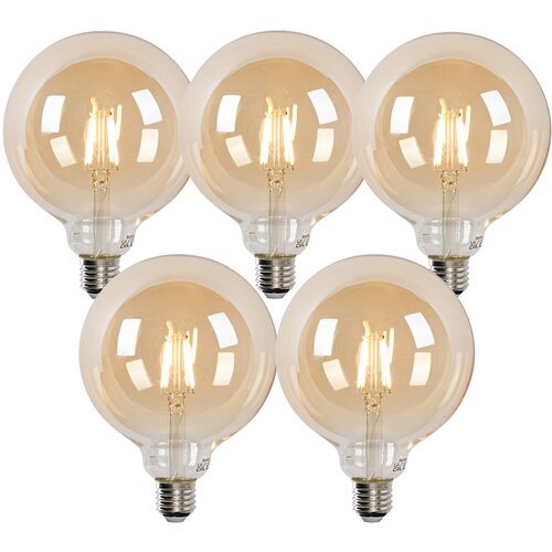 LUEDD Komplet 5 pametnih LED žarnic E27 G125 zlata 4,9 W 470 lm 1800-4000 K Cene