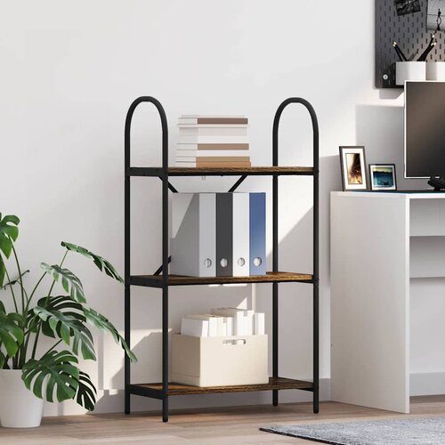  Polica Dimljeni hrast 60 x 30 x 109 cm Konstruirano drvo Cijene