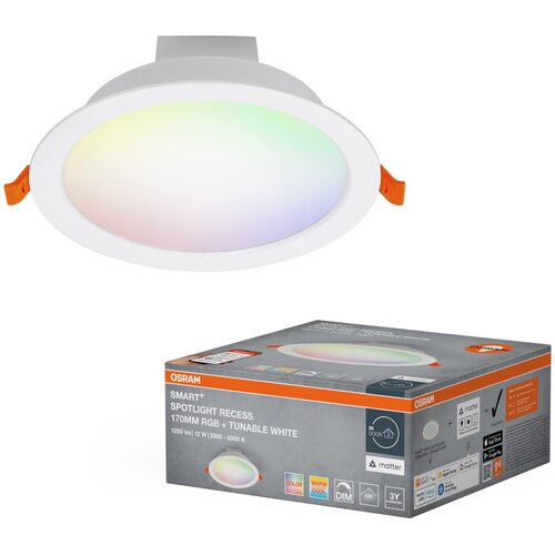 Osram LED RGB prigu&amp;scaron;iva ugradna plafonska svetiljka SMART+ DOWNLIGHT LED/12W/230V Wi-Fi Slike