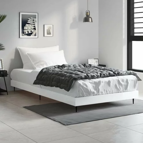  za krevet visoki sjaj bijeli 90x200 cm konstruirano drvo