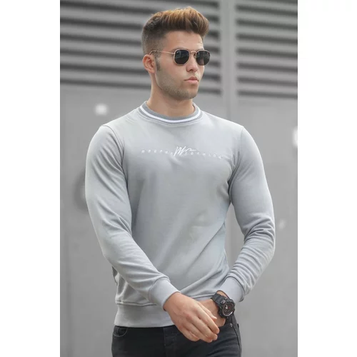 Madmext Dyed Gray Knitwear Men's Sweater 5288