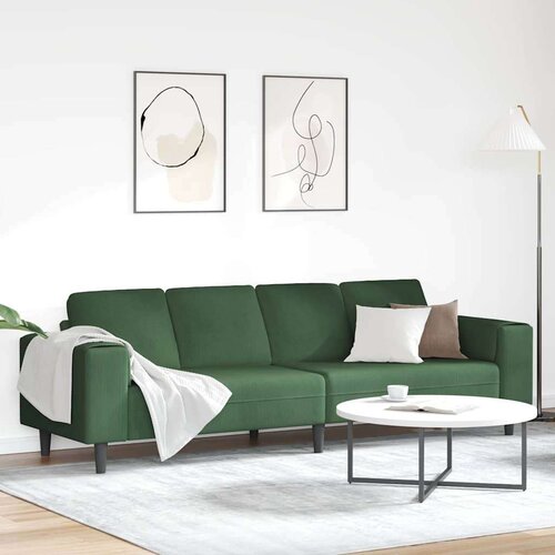  Kavč z blazino Temno zelena 250 x 77 x 76 cm Žametna tkanina, (5000138091) Cene