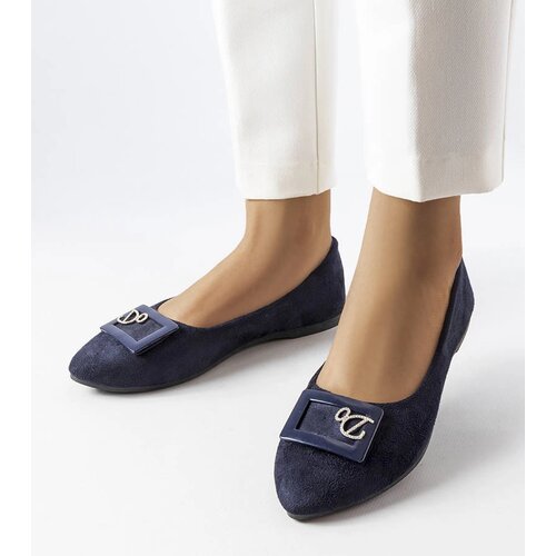 Gemre Navy blue ballet flats with rhinestones Fleming Cijene