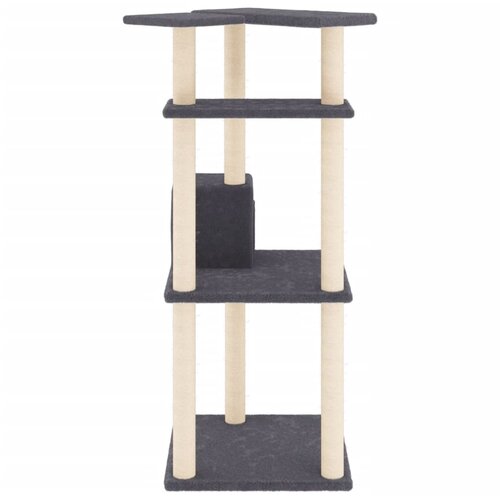  Penjalica za mačke sa stupovima za grebanje tamnosiva 123 cm Slike