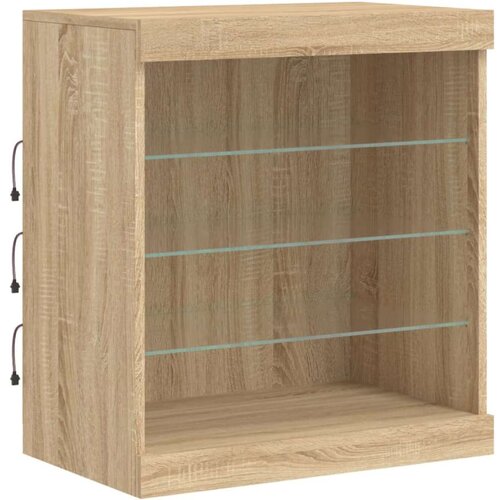 vidaXL Komoda s LED svjetlima boja hrasta sonome 142 5x37x67 cm Cene