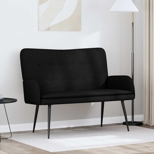 SOFA za dvije osobe Crna 115 x 61 x 87 cm tkanina Slike