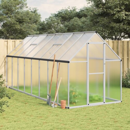  Staklenik s okvirom srebrni 445 x 169 x 195 cm aluminijski Cijene