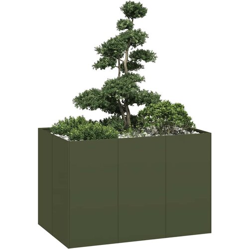 vidaXL Sadilnik olivno zelena 120x80x80 cm Jeklo Cene